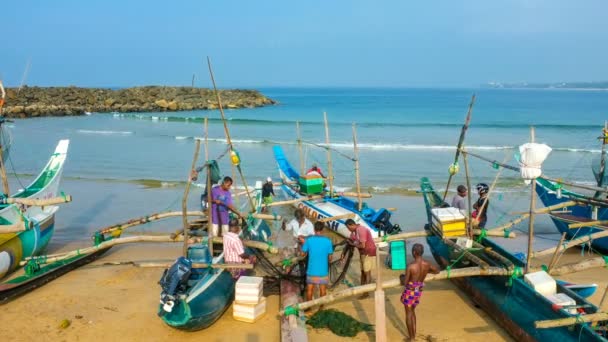 De vissers van Sri Lanka — Stockvideo