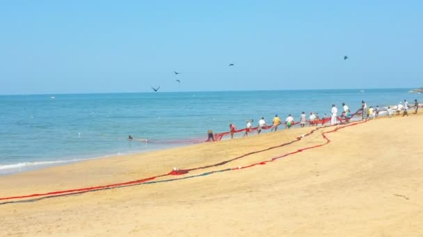 Os pescadores em Bentota — Vídeo de Stock