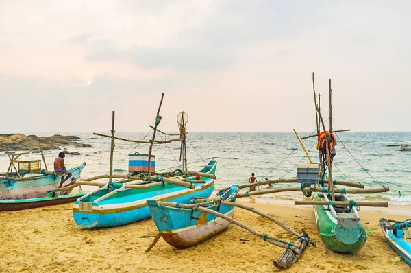 Balıkçı tekneleri beach — Stok fotoğraf