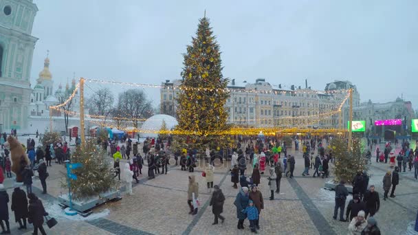 L'albero di Natale centrale — Video Stock