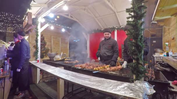 A cozinha de férias de Natal — Vídeo de Stock