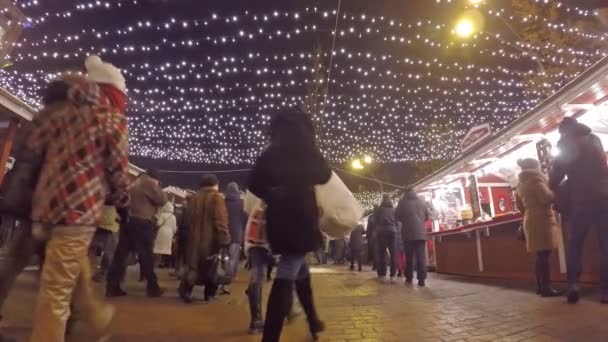 The street of Christmas Marke — Stock Video