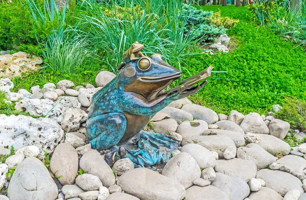 Bir kitapla kurbağa