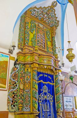Ari sinagoga Safed içinde kutsal ark