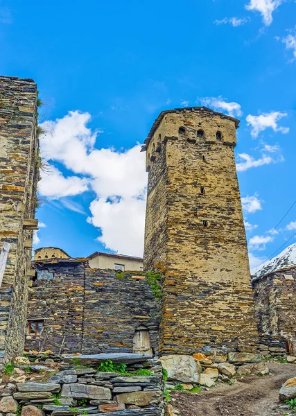 De middeleeuwse architectuur Svaneti — Stockfoto