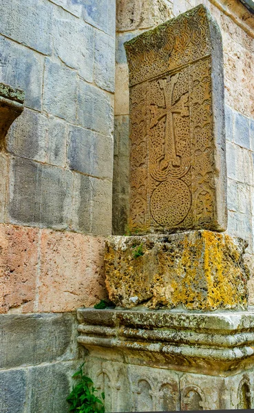 A bonyolult minták, a Khachkar — Stock Fotó