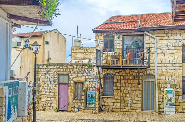 De stenen huisjes in Safed — Stockfoto