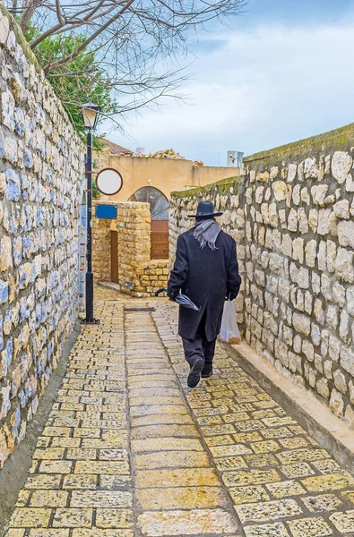 Die enge Seitenstraße von Safed — Stockfoto