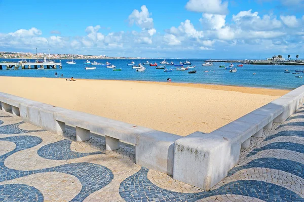The central Ribeira beach in Cascais Royalty Free Stock Images