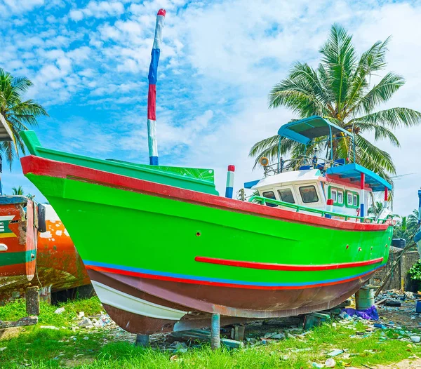 The green boat — Stock Photo, Image