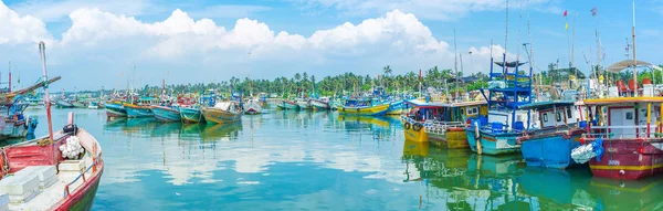 Panorama of azure harbor — Stock Photo, Image