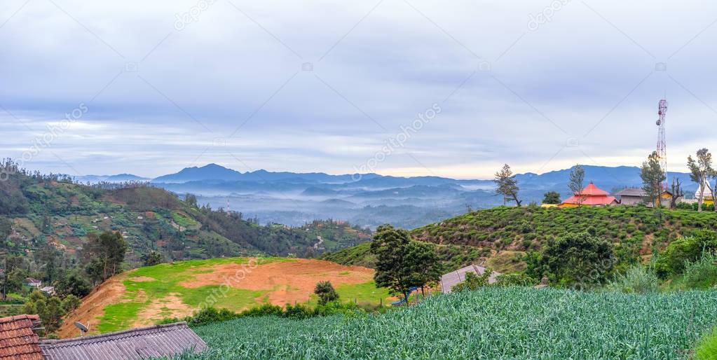 The mountain landscape of Sri Lanka