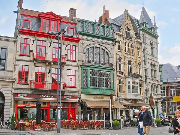 Restaurangerna i Ghent — Stockfoto