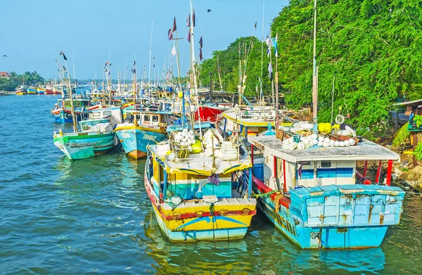 Los barcos en la laguna Negombo — Foto de Stock