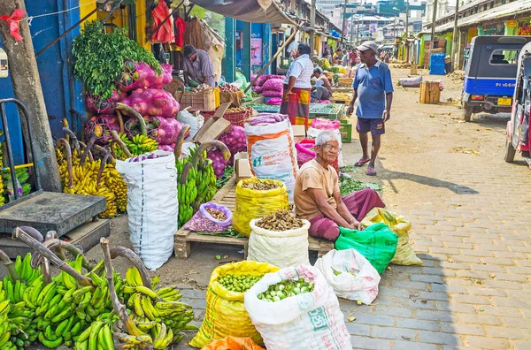 El vendedor de verduras envejecido — Foto de Stock
