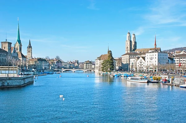The city on Limmat river — Stock Photo, Image