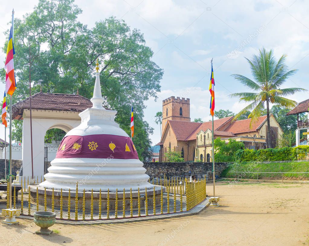 The Buddhist Temple and Christian church
