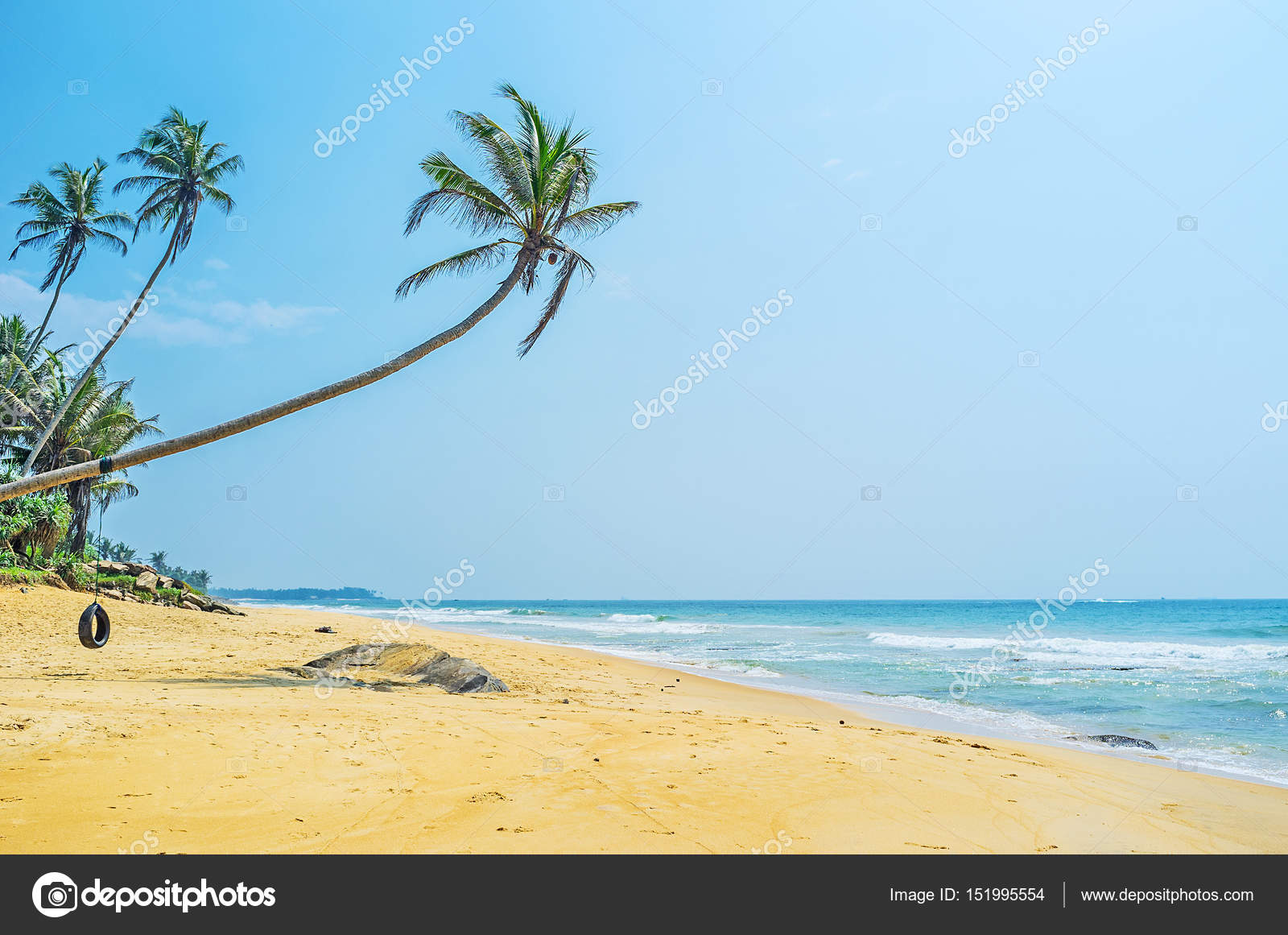 La Plage De La Côte Ouest Du Sri Lanka Photographie