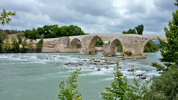 The ancient bridge — Stock Video