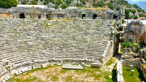 Myra ruins in Demre — Stock Video