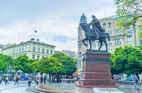 Halytska plein in Lvov — Stockfoto