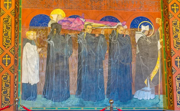 Het fresco in de Armeense kathedraal — Stockfoto
