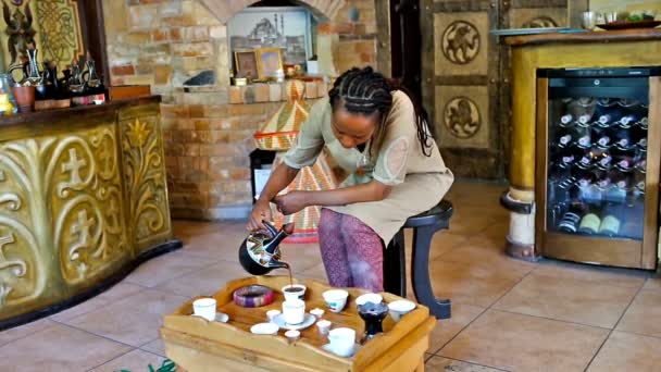 Cerimônia de café ethiopian — Vídeo de Stock