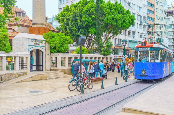 Die alte Straßenbahn in Antalya — Stockfoto