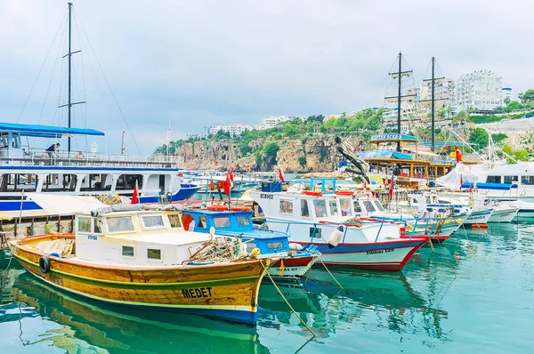The fishing boats in old marina — Stock Photo, Image