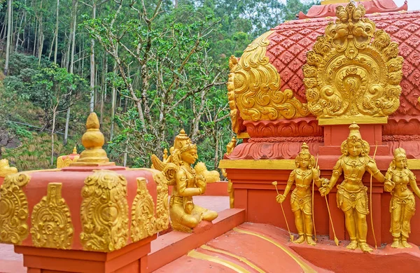 The golden sculptures