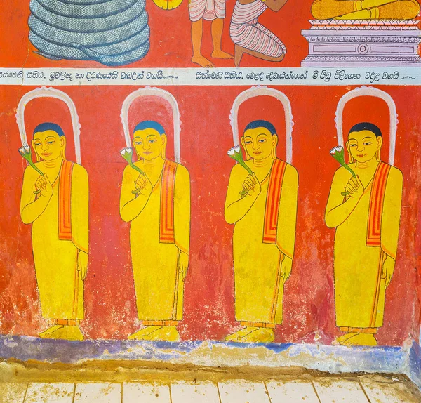 Bhikkhu munkarna — Stockfoto