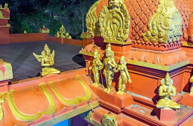 The bright golden sculptures clipart