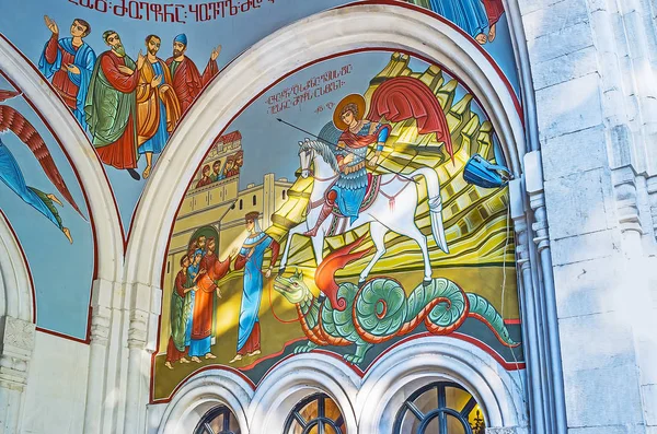 Kashveti 教会在第比利斯的墙壁 — 图库照片