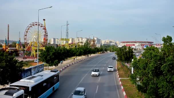 De Boulevard van Ataturk In Antalya — Stockvideo