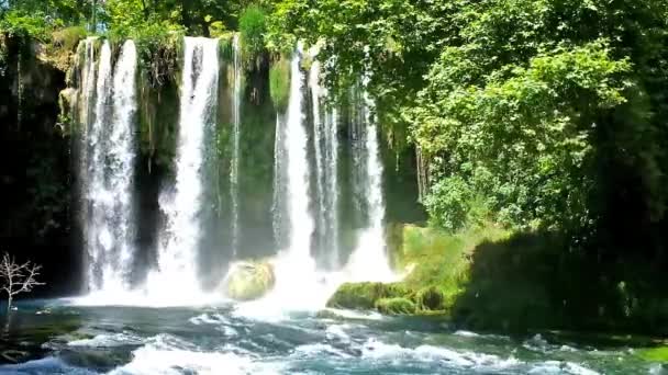 Верхний Дуденский водопад — стоковое видео