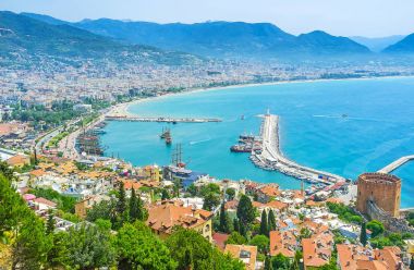 Alanya bağlantı noktasının havadan görünümü