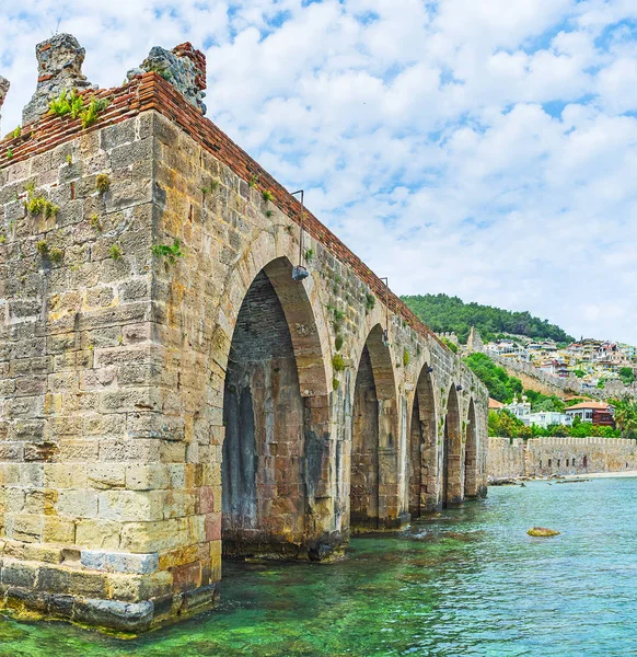 Stary kamień stoczni Alanya — Zdjęcie stockowe