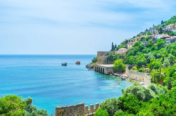 Murów obronnych miasta Alanya — Zdjęcie stockowe