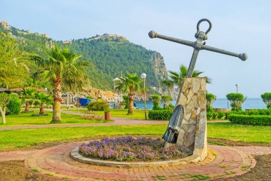The Anchor statue in Alanya clipart