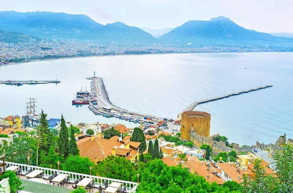 La vista desde la colina del castillo de Alanya — Foto de Stock