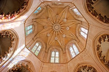 The dome of Founders' Chapel in Batalha Monastery clipart
