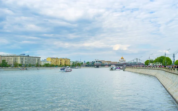 Moskva Rusko Května 2015 Lodní Výlety Jsou Velmi Populární Moskvě — Stock fotografie