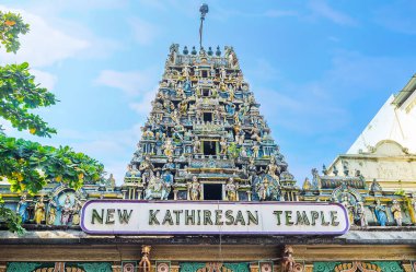 Gopuram kule Hindu tapınağı Colombo