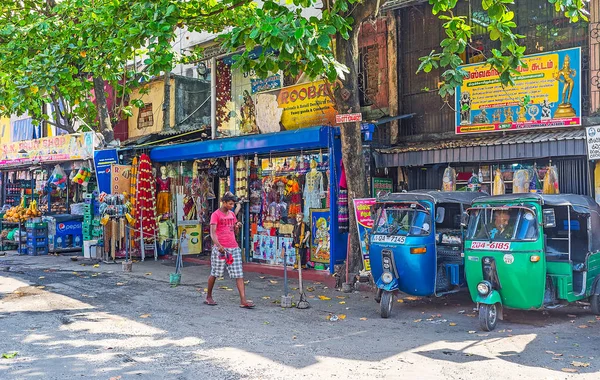 Los viejos puestos del mercado de Pettah en Colombo — Foto de Stock