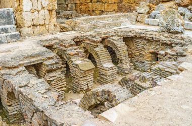 Ruins of Roman Baths clipart