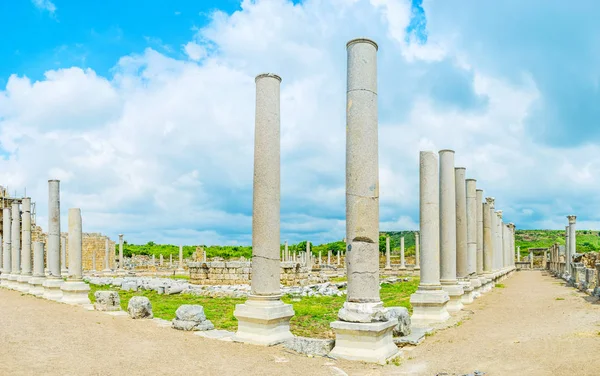 La columnata del Templo Tyche en Perge —  Fotos de Stock