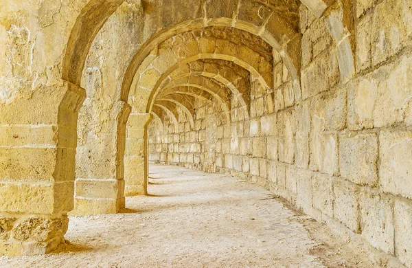 Die obere Galerie des Amphitheaters von Aspendos — Stockfoto