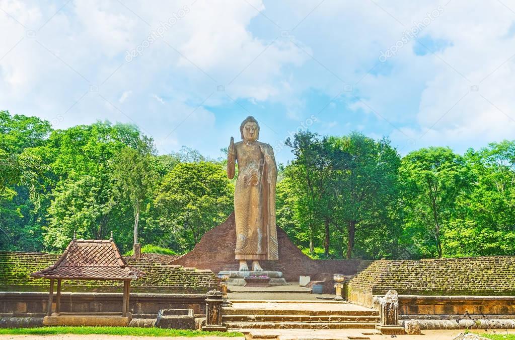 The high Maligawila Buddha statue