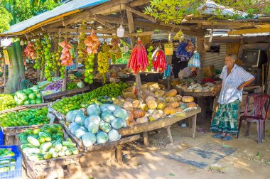 Yol kenarındaki durak Sri Lanka eski tüccar olduğunu