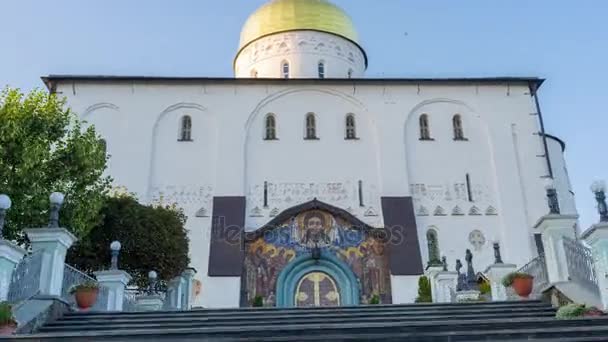 Икона мозаики в Почаевской лавре — стоковое видео